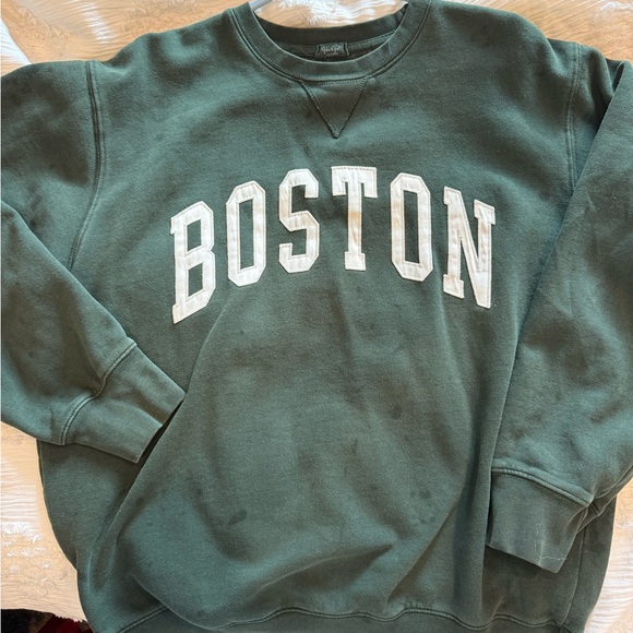 Brandy Melville Tops - Green Boston Brandy Melville Sweater